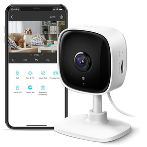 TPLink Tapo 1080P Indoor Security Camera for Baby Monitor, Dog Camera w/Motion Detection, 2Way Audio Siren, Night Vision, Cloud & SD Card Storage, Works w/Alexa & Google Home (Tapo C100)