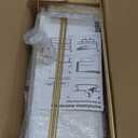 Mkono Wall Mounted Wine Rack Set of 2 White Wood Wine Bottle Glass Holder Floating Shelves with Stemware Hanger Modern Plants Photos Wine Display Storage Holder for Kitchen Dining Room Bar, 17 Inch (White and Gold)