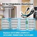 Refrigerator & Freezer Power Cord Fit for Frigidaire Electrolux Kenmore Replace 241516904 AP6997271 241516901 PD00072266 7241516901, 75IN Freezer Replacement Cord