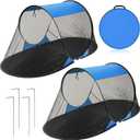 2 Pcs Pop up Mosquito Tent 1 Person Foldable Camping Tent with Ground Pin Portable Waterproof Bug Net for Bed Cot Outdoor Hiking Summer Camping
