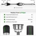 Front Right CV Axle Shaft Assembly for Toyota Camry 2002-2009 2.4L Gas (Except Hybrid Models), Highlander 2001-2007 2.4L FWD, Solara 2004-2008 2.4L (2007-2008 ONLY FIT Manual Trans), Replace# 66-5247