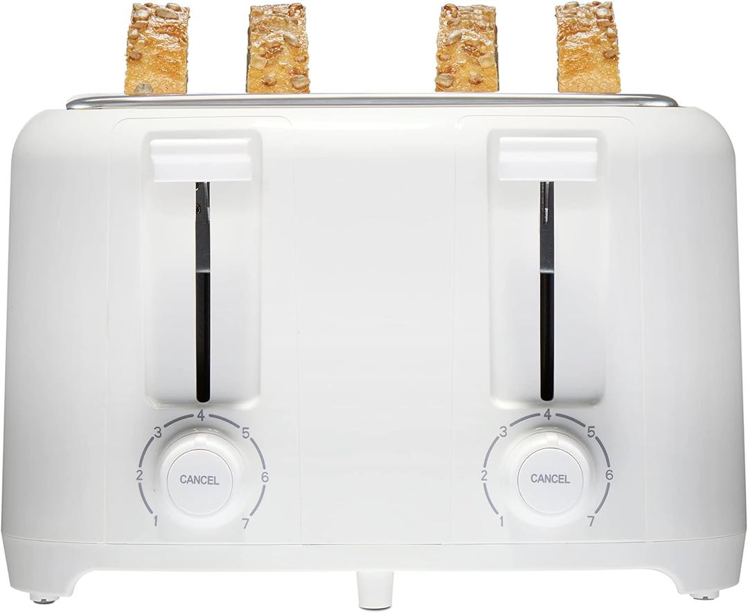 Proctor Silex 4 Slice Toaster with Extra Wide Slots for Bagels, Cool-Touch Walls, Shade Selector, Toast Boost, Auto Shut-off and Cancel Button, White (24214PS)