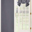 Blackout Door Curtain - Tricia Window Shades Thermal Insulated Light Block French Curtain Tie Up Shades Energy Efficient Double Door Blind, 12 X 78 Inches