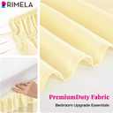 RIMELA Ruffle Bed Skirt Butter Yellow Queen 15 Inch Drop, Elastic Wrap Around Bed Skirting Queen Size, Easy to Install Dust Ruffle, Machine Washable Soft Fabric, Multi Ruffle Bedskirt