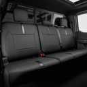 for Ford F150 Seat Covers 2015-2023 2024 2025 2026 (Only Rear Seat Covers), Leather Truck Seat Covers Custom Fit for F-150 XL XLT (Only SuperCrew/Crew Cab), Waterproof Car Accessories, Black