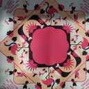 32.4x32.4 Inch Flamingo Mahjong Mat 3MM Noise Reduction