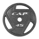 CAP Barbell 45 LB Cast Iron Olympic 2-Inch Grip Weight Plate – Single | Black