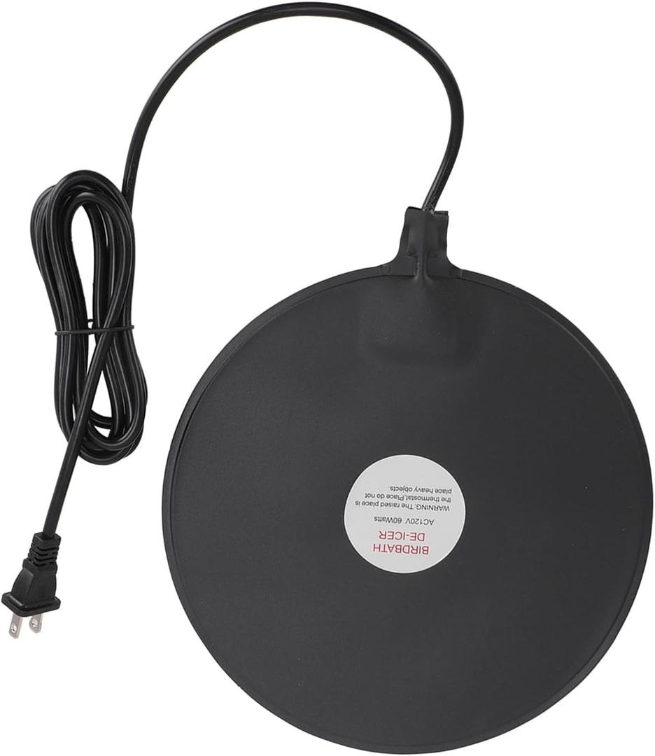 Topincn Bird Bath Heater, Thermostatic Control Full Covered De Icer for Livestock Poultry and Wild Birds (24.5cm / 9.6in Diameter)