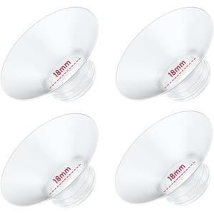 4PC Flange Insert 18mm Compatible with Momcozy M5/M6/M9/S12 Pro/V1 Pro/V1 Pro Breast Pump, Fit For Eufy/Elvie/Medela/Spectra/Lansinoh/NCVI/Lansinoh/TSRETE with 24mm Flange/Shield Breast Pump