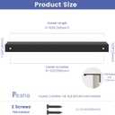 Peaha 5 Pack Kitchen Cabinet Handles 10 inch Black Pulls for Dresser Drawers Door Edge Finger Pull Aluminum Alloy Hardware