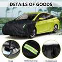 Universal Car Engine Cover for SUV/Jeep (L:138-181in x 63-71in), Car Hood Cover with Reflective Straps, Elastic Band & Hook