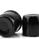 2Pcs 4.25inch Trailer Wheel Center Caps Push Through 4.25" Bore 3.66" Tall Hub Cap for Truck SUV RV Wheel Rim, Black Wheel Cover