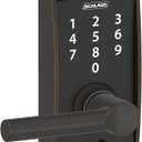 Schlage Touch Century Electronic Lock with Lever Handle, Touchscreen Keypad, Keyless Front Door Entry, Aged Bronze, FE695 CEN 716 BRW