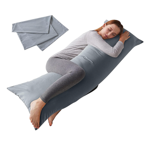 Long Body Pillow With Grey Pillow Case