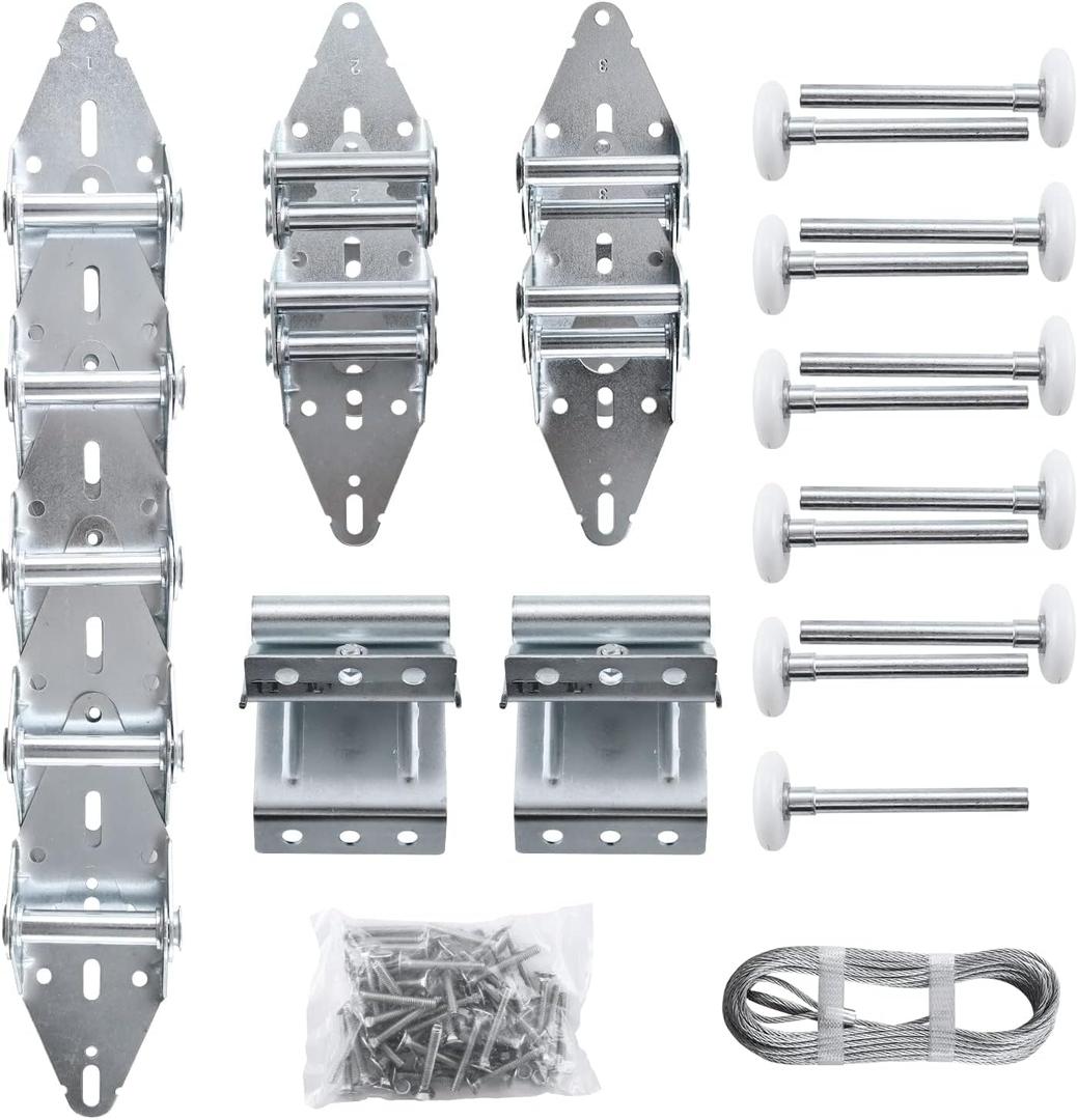 HOME MASTER HARDWARE Garage Door Hinge & Roller Tune Up Kit Garage Door Hardware Kit for 16 x 7 or 18 x 7 Door