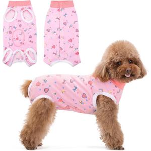 Coppthinktu Recovery Suit for Dogs After Surgery, Dog Onesie Surgery Recovery Suit for Female Spay, Soft Male Surgical Pajamas Bodysuits for Small Medium Puppy to Anti Licking Dog Cone Alternative, Small