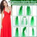 Newcotte 2 Pcs Green Christmas Tree Costume for Women Mesh Skirt Headband Festive Xmas Tree Outfit for Party Cosplay Carnival