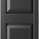 14 3/4"W x 51"H Lifetime Vinyl, Standard Two Equal Panels, Raised Panel Shutters, w/Installation Shutter-Lok's & Matching Screws (Per Pair), Black