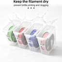 2Pack Semi-Transparent Filament Storage Box,3D Printer Filament Dry Sealing Protection Box,4L Waterproof and Dustproof Filament Storage Box with Label for Home and Office