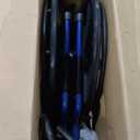 Drive Medical Blue Streak Lightweight Wheelchair - Portable Folding Mobility Aid - Swing-Away Footrests - Desk Arms - Durable Steel Frame - Easy Transport & Storage - 18-Inch Seat