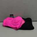 Blooming Jelly Womens High Wasited Bikini Sets Tummy Control Swimsuits Curvy Mesh Swim Skirt (Large, Hot Pink & Black)