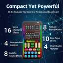 i9 Real-Time Voice Changer with Sound Card 8 Voice Effects, Full Accessories Included (Mini Mic, Monitor Earphone, 2 Adapters), Plug & Play, Compatible with PC, PS5, Xbox, Switch, Android & iOS