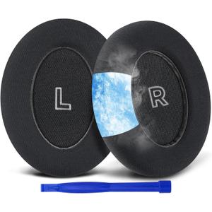 SOULWIT Full Cooling Gel Replacement Earpads for Bose QC Ultra/New QuietComfort Ultra(2nd Gen) Wireless Headphones, Ear Pads Cushions with Breathable Ice Silk Fabric and Noise Isolation Foam - Black