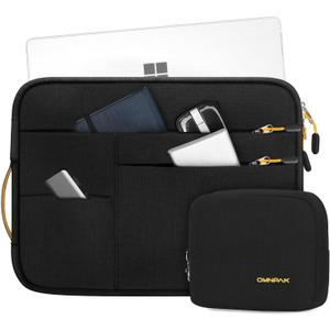 Omnpak Surface Pro 11 Case,13 inch Laptop Sleeve for Surface Pro 12/11/10/9/8/X/7/6/5/4/3 with Side Handle Strap and Accessory Pocket,Recycled PET Laptop Carrying Bag