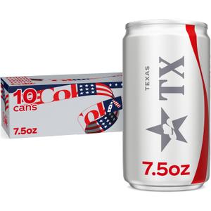Diet Coke Soda Soft Drink Fridge Pack Mini Cans, 7.5 fl oz, 10 Pack (EXP 02/03/27)