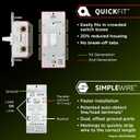 Enbrighten 800 Series Z-Wave Toggle Dimmer, Long Range 800LR, Quick Fit, Simple Wire, Direct 3-Way (No Add-On Switch Needed), Smart Hub Required, Compatible with Alexa, Google Home, 76595
