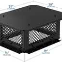 Stanbroil 14" x 19" Chimney Cap, Fireplace Chimney Cover for Outside Adjustable Bottom to Fit Existing Clay Flue Tile Sizes, Chimney Flue Rain Caps