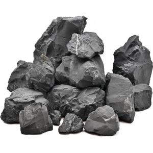 Unocho Fish Tanks Stone 20lb Natural Black Rocks for Aquariums Paludarium Decorative Aquascaping Stone for Reptile Terrariums Bonsai Gardens Indoor Outdoor(3"-9"-8pcs)