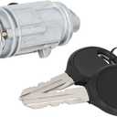 Motoforti Ignition Switch Lock Cylinder with 2 Keys,for Jeep Grand Cherokee 1999-2004,Metal,5003843AB,Silver Tone