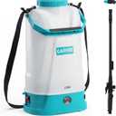 2.38 Gallon Battery Powered Sprayer with Adjustable Shoulder Strap, 0-60 PSI Adjustable Pressure, Electric Sprayer with 1 Nozzles and 1 Wands, 12V 2Ah Battery, Wide Mouth Lid for Weeding, Spraying