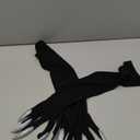 Amosfun Gloves Halloween Nails Halloween Party Costume Gloves Attached Long Fingernails,Pack of 2 (Black)