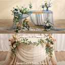 Ling's Moment 14Ft Blush Sheer Chiffon Like Table Runner Dusty Pink Table Runners for Rustic Wedding Reception Bridal Shower Decorations Birthday Party