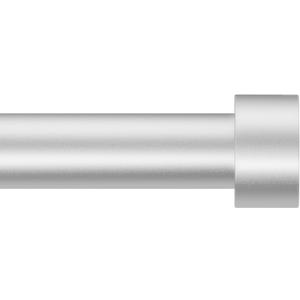 Zeerobee Curtain Rods for Windows 32 to 72, 1 Inch Heavy Duty Drapery Rods with Adjustable Length, Outdoor Modern Curtain Pole with Simple End Caps, 32"-72", Silver