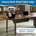 Adjustable Metal Table Legs 21-36 Inch(2PCS), Heavy Duty Furniture Legs Set for Computer Desk, Dining Table, Office Desk(Black)