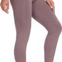 THE GYM PEOPLE Thick High Waist Yoga Pants with Pockets, Tummy Control Workout Running Yoga Leggings for Women (L)