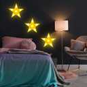 6 Pcs LED Stars Night Light Can Be Hung On The Wall Kids Room Room Light, Suitable for Birthday Party Holiday Decoration Baby Room Nursery Decoration (Star-6pcs)