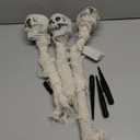 Halloween Decorations Outdoor: 3 Pack Lighted Up Skull Skeleton Yard Stakes, Spooky Skull Pathway Markers Lights Yard Decor, Battery Operated Outside Halloween Decor for Home Patio Lawn