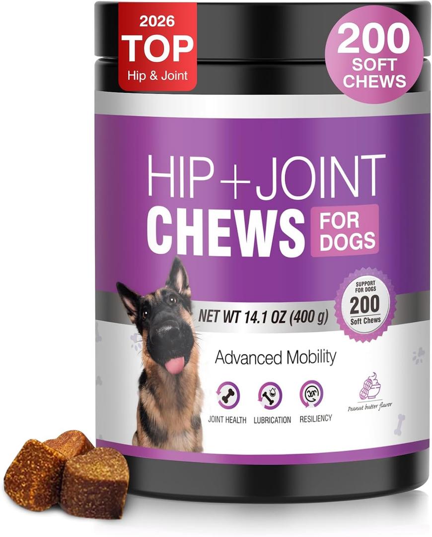 Joint Supplement for Dogs 200 ct, Glucosamine Chondroitin MSM for All Dogs EXP: 05/13/2028