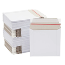 100 Pack 6x6 Rigid Mailers - 450 GSM Thick and Sturdy - Self Sealing Stay Flat Cardboard Envelopes for Mailing CDs, DVDs (White) - Cardboard Mailers