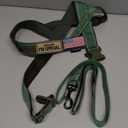 Annchwool No Pull Dog Harness with Soft Padded Handle,Reflective Strip Escape Proof and Quick Fit to Adjust Harness,Easy for Training Walking for Dogs(Green,L)