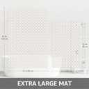 Yolife Extra Large Shower Mat 47x32 inch, Non Slip Shower Mat for Inside Shower with Drain Holes and Suction Cups for Bathroom, No Odor TPE Shower Floor Mat,White