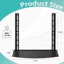 TV Wall Mount Shelving Bracket, Under Above VESA Back of Wall Mount Shelf Bracket, DVD Player, Cable Box, Stereo, and AV Component, Black
