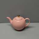 30oz Pink Porcelain Teapot, Blush Ceramic Teapot with Gold Trim, Romantic Teapot for Loose Leaf Tea, Tea Parties Gifts