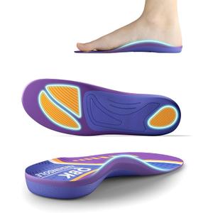 Bunion Relief, QBK Shoe Inserts for Shoes Too Big Effective Prevent High Arch, Overpronation, Plantar-Fasciitis, Flat Feet XS (XS: Women6-7, Purple)