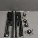 SISELBA 2 Pack Spring Tension Curtain Rod 32-62 inch, Adjustable Expandable Tension Curtain Rod No Drilling, Tension rods for Window Doorway Kitchen Curtain, Black