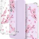 Hungo Compatible for Samsung Galaxy S23+ Plus Case, Thin Slim Cute Girly Skin Cases Protector with Airbag Bumper for Women Girls (Clear Cherry Blossom)